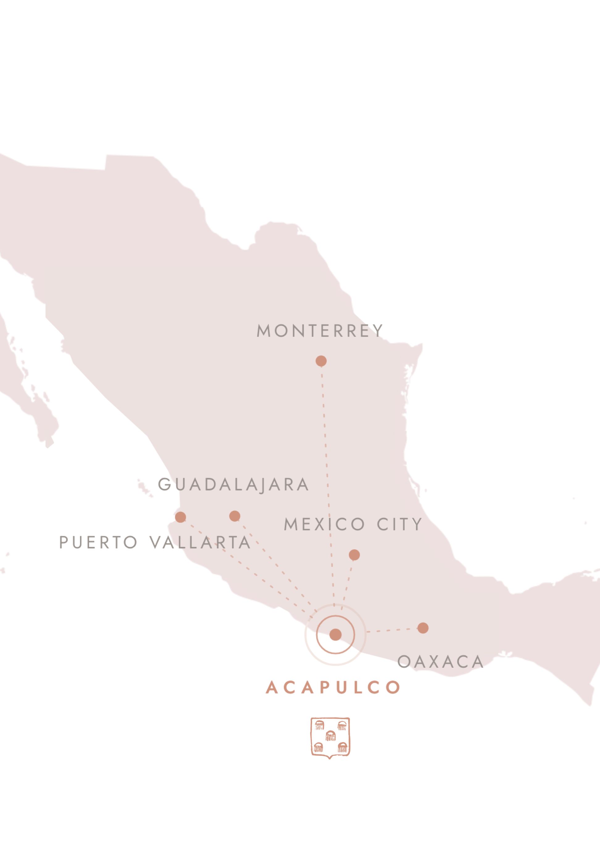 México — conexiones hacia Acapulco